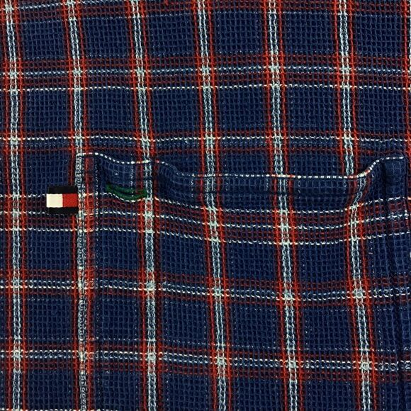 Vintage Tommy Hilfiger mens shacket Shirt m 90s y2k plaid preppy 80s oversized - Picture 5 of 12
